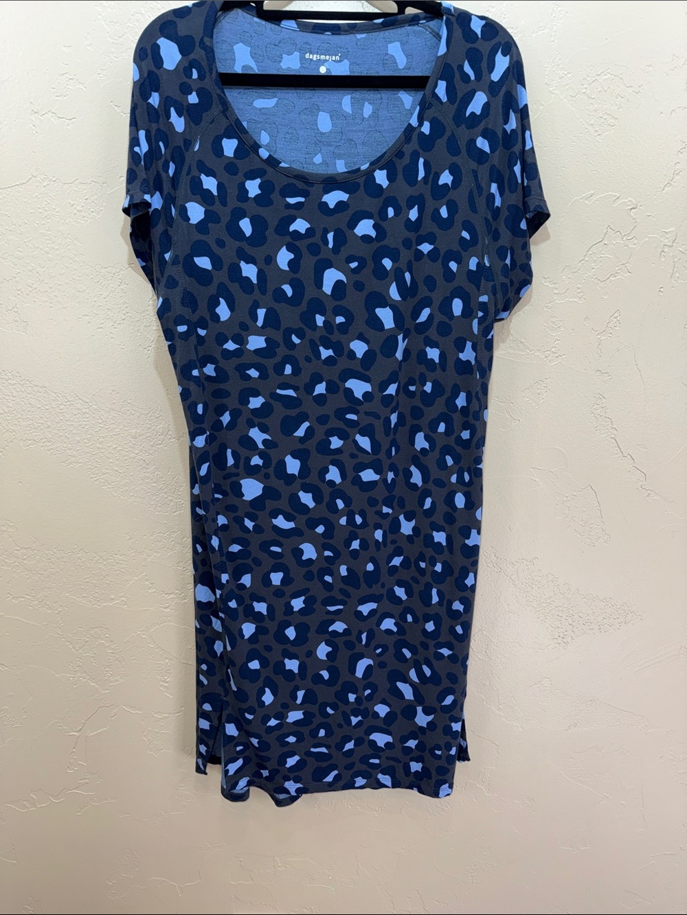 Dagsmejan NATTWELL Modal Leopard Print Sleep Dress Gown L Pajama Dress
